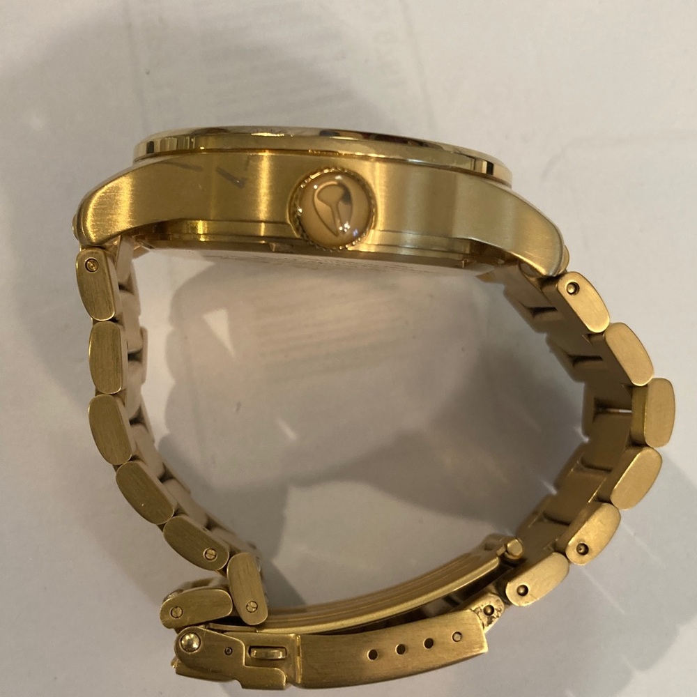 Nixon Sentry SS, gold tones, metal bracelet, new battery, spare links - Picture 6 of 11